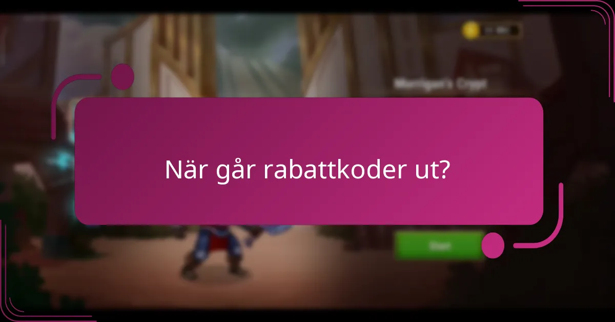 När går rabattkoder ut?