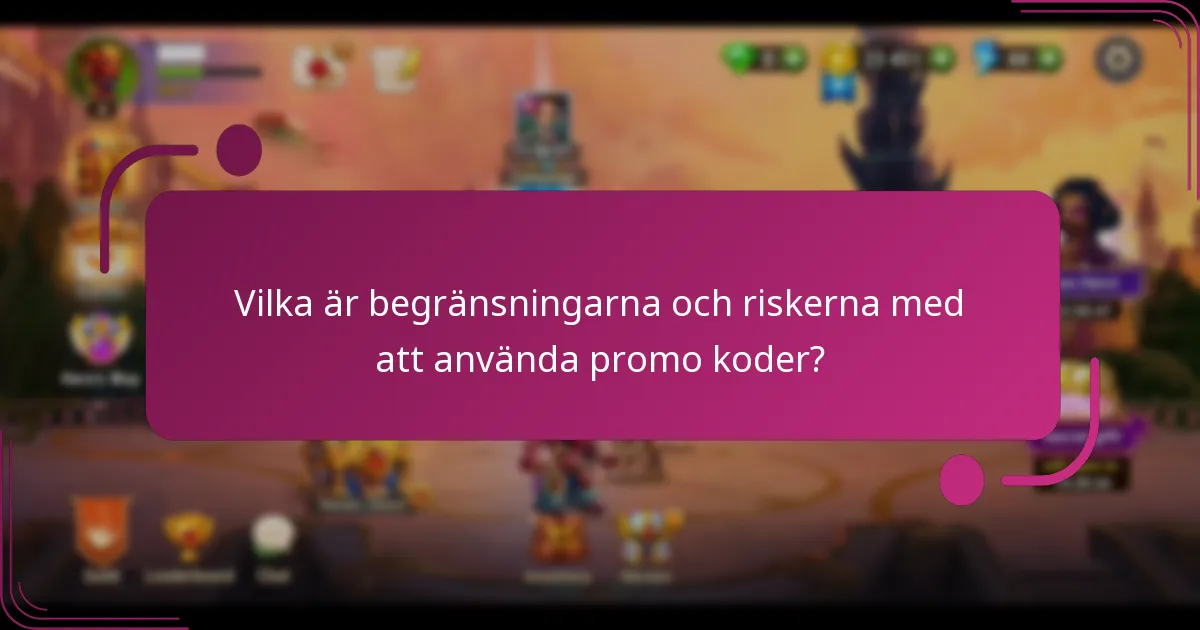 Vilka är begränsningarna och riskerna med att använda promo koder?